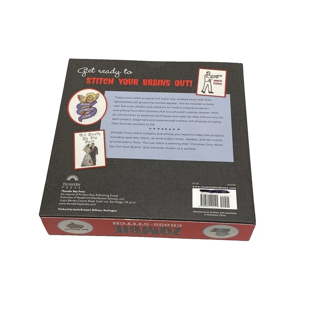 Zombie‎ Cross-Stitch Kit 12 Patterns 2 Projects Kristy Kizzee Erika Kern Horror